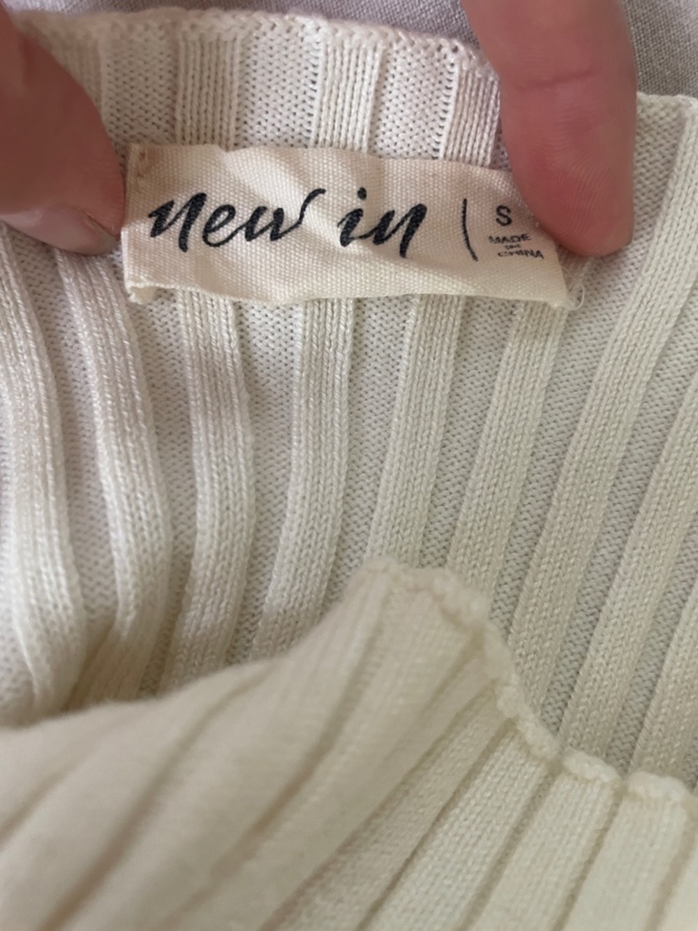 Classic Ribbed Square-Neck Tank Top - White - Picture 2 of 2